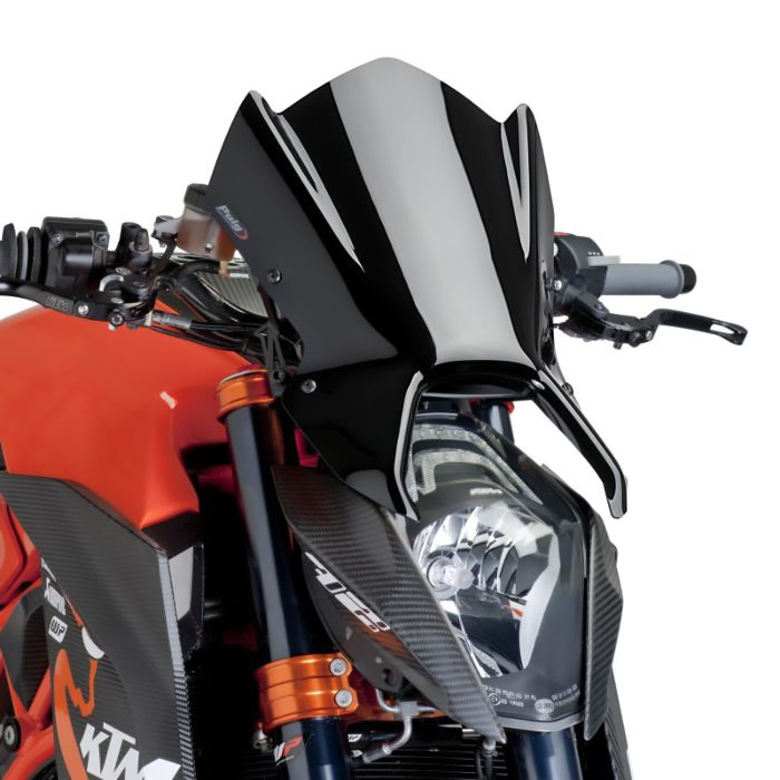 プーチ(Puig) スポーツスクリーン ウインドシールド ブラック 1290 SuperDukeR 14-16 7014N