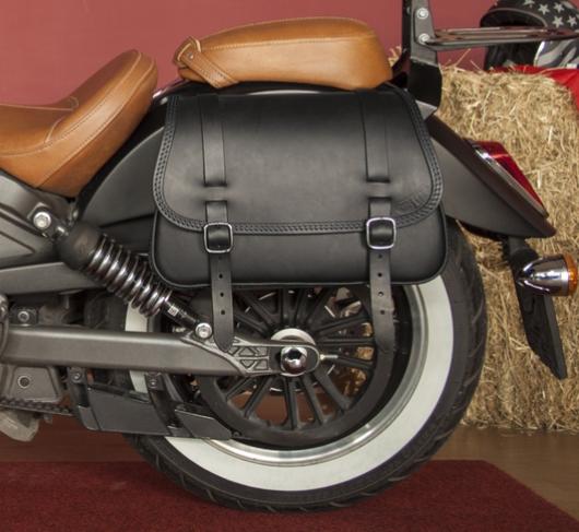 エンズクォイオ(Endscuoio) Sioux レザー サイドバッグ 左側 Indian Scout インディアン