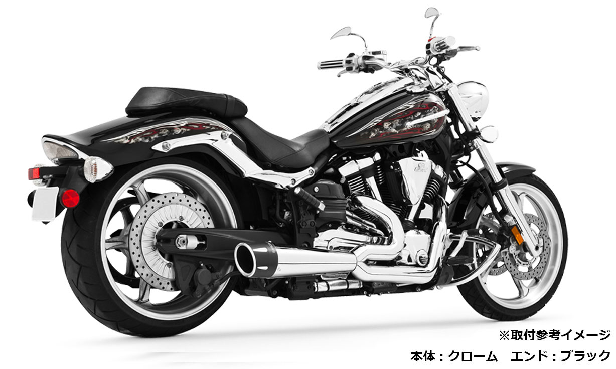 Freedom Performance コンバット エンド径4.5インチマフラー クローム/クローム レイダー 09-16｜モトパーツ　店