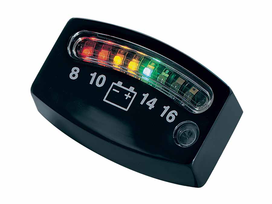 KURYAKYN LEDバッテリーゲージ 12V ブラック