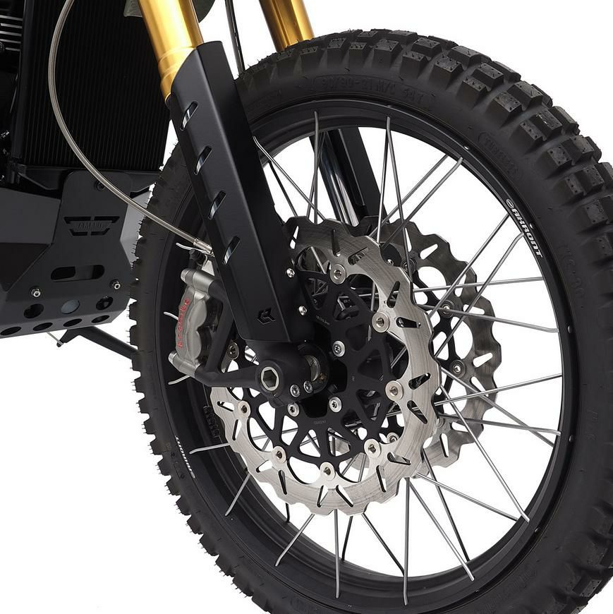 トライアンフ スクランブラー1200X/XE/XC アルミ製フォークプロテクター ブラック RAISCH