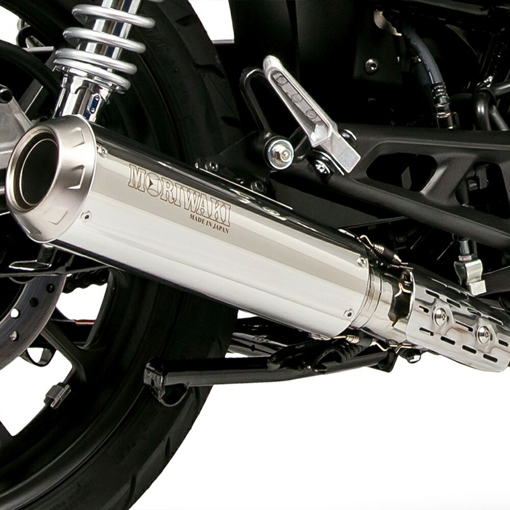 ホンダ GB350、GB350S ショートメガホン スリップオンマフラー(JMCA) シルバー MORIWAKI｜モトパーツ　店