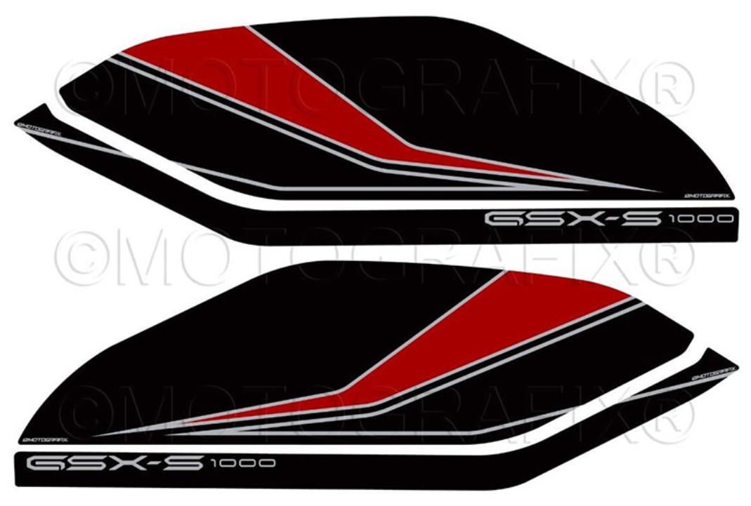 GSX-S1000GT ボディパッド KNEE BKL/RED モトグラフィックス