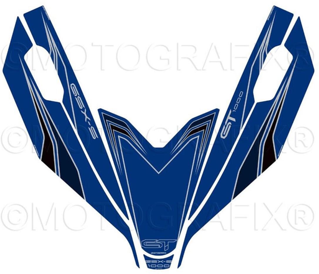 GSX-S1000GT ボディパッド FRONT BLU/NEVY モトグラフィックス