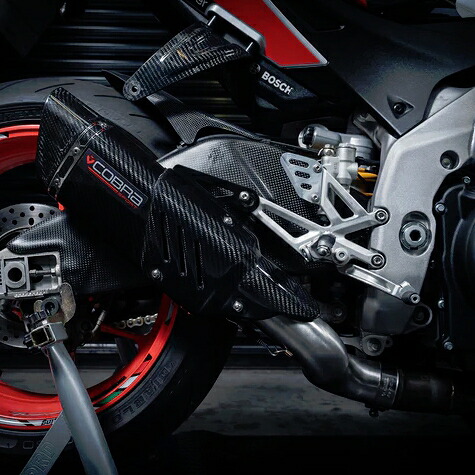 アプリリア トゥオーノ(TUONO) V4 1100RR スリップオンマフラー 2017-20 トライオーバルカーボン コブラスポーツ