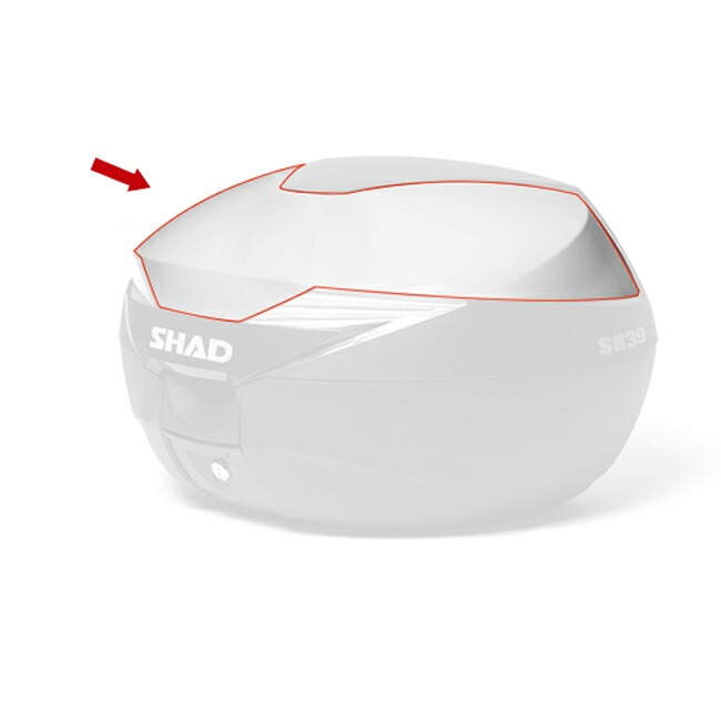 SHAD SH39 トップケース用 カラーパネル　ブラックメタル/チタニウム/ホワイト