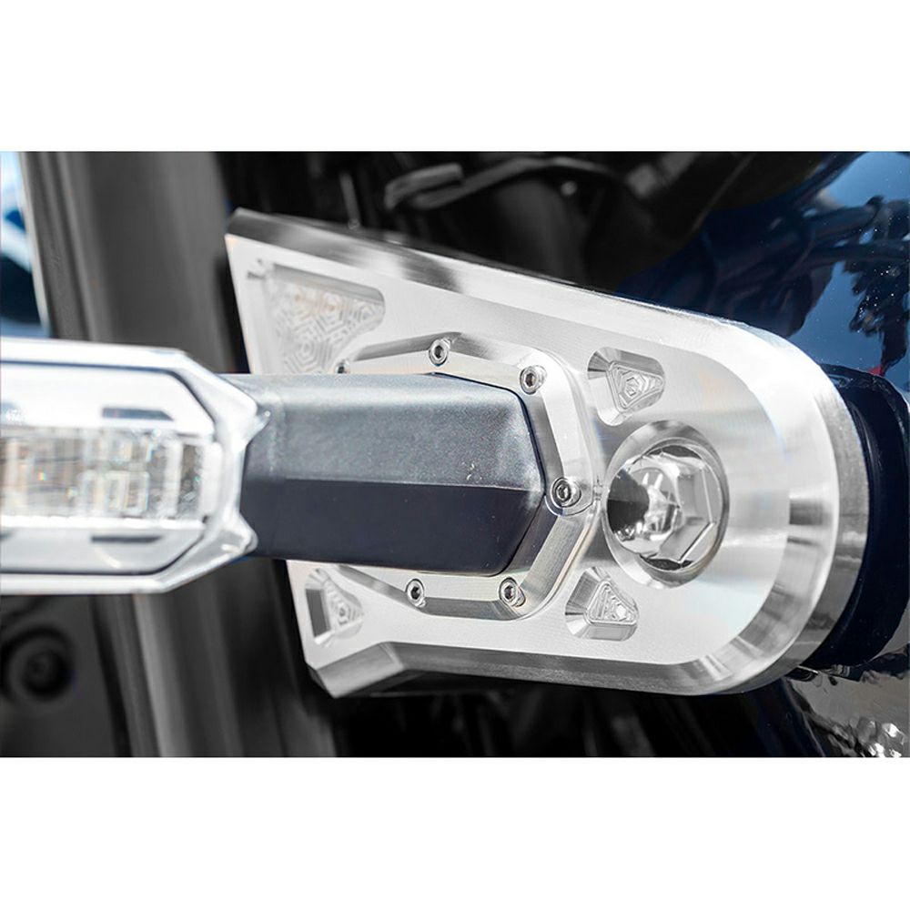 Z900RS/CAFE/SE ビレットハニカム・ヘッドライトステーカバー (シルバー) アーキ