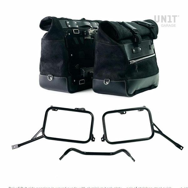 BMW R80G/S 及び R80 GS ベーシック 40-50L スプリットレザー カルトバッグ（ジェットブラック） サイドフレームコンプリートキット ユニットガレージ