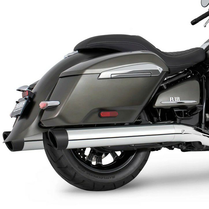 BMW R18B バガー/R18 トランスコンチネンタル 22- スリップオンマフラー 4インチ径 クローム リバティテール フリーダムパフォーマンス｜モトパーツ　店