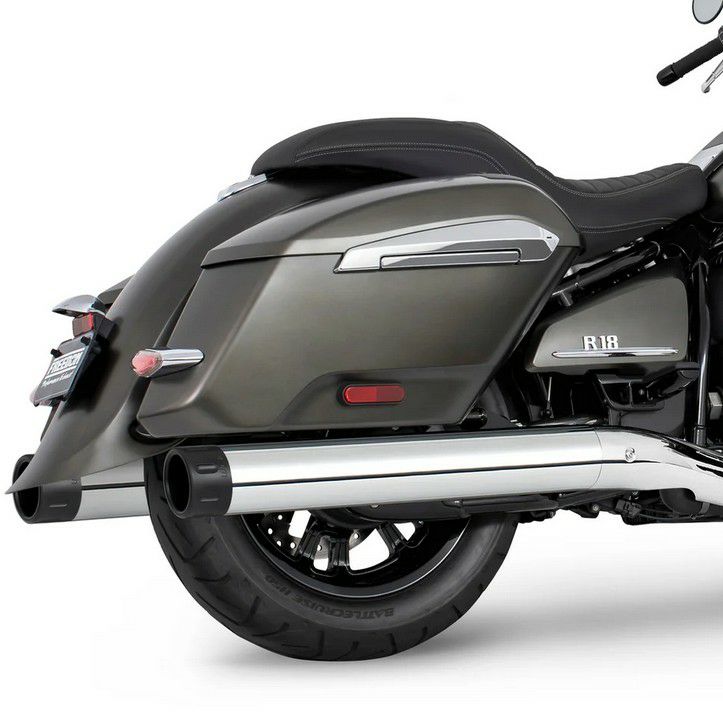 BMW R18B バガー/R18 トランスコンチネンタル 22- スリップオンマフラー 4インチ径 クローム イーグルテール フリーダムパフォーマンス|モトパーツ 店