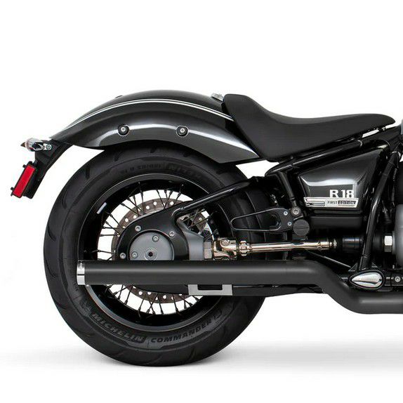 BMW R18 20- スリップオンマフラー 2.5インチ径 33インチ長 ブラック ストレートカット フリーダムパフォーマンス