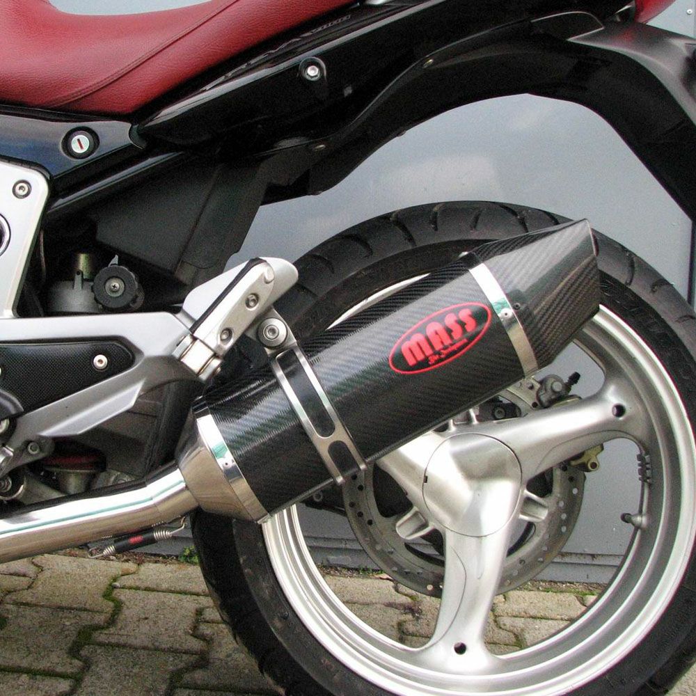 MOTO GUZZI(モトグッチ) BREVA ブレヴァ1100 オーバルカーボン スリップオンマフラー カーボンチップ MASS Exhaust｜モトパーツ　店