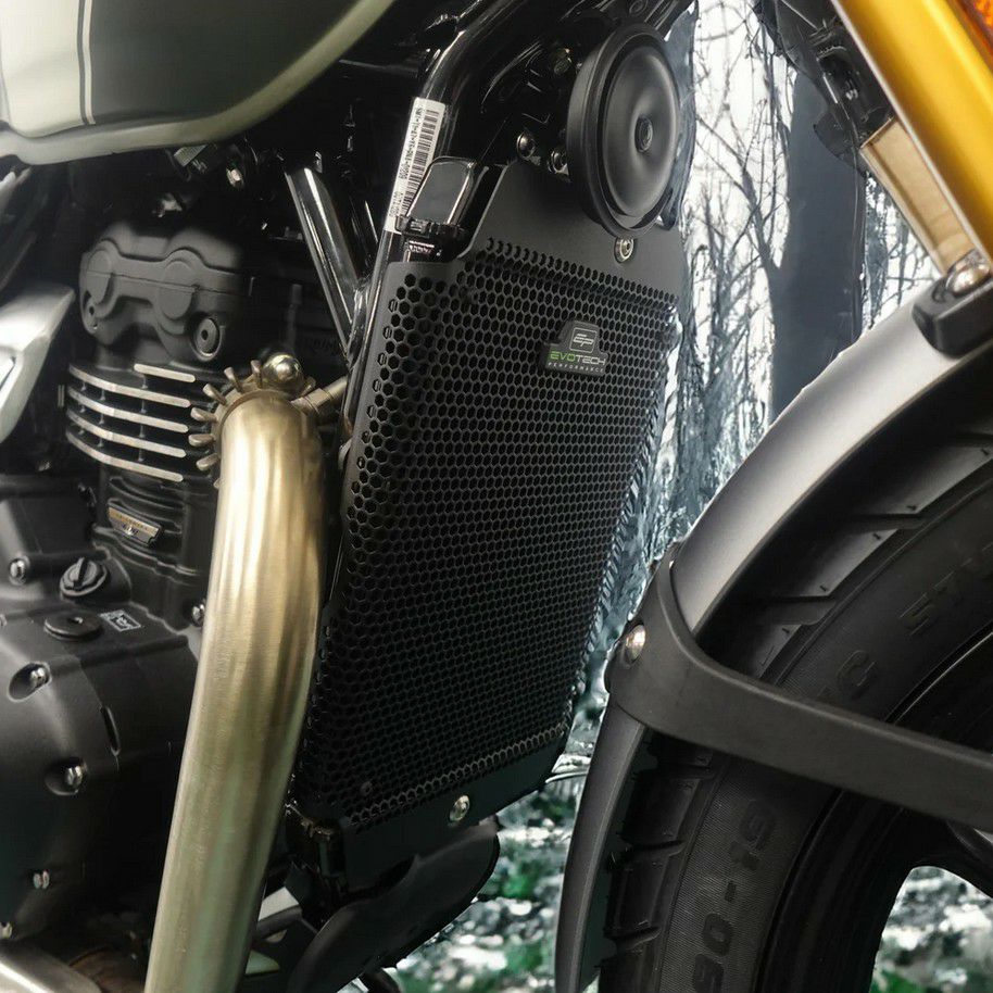 トライアンフ スピード400/スクランブラー400X ラジエーターガード ブラック Evotech Performance