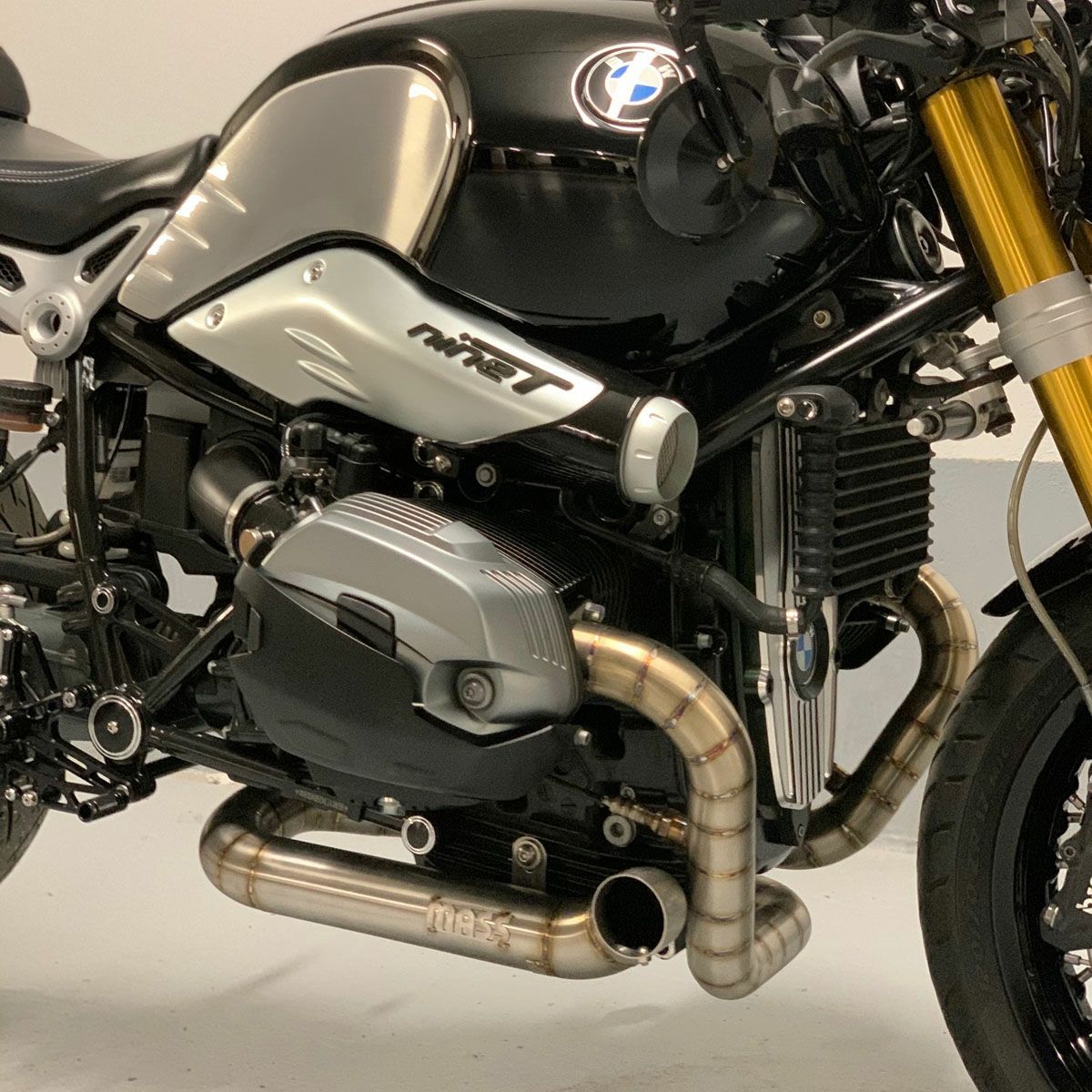 BMW RnineT 2in1 Come Back ステンレス フルエキゾーストマフラー マルチウェルド ポリッシュ MASS Exhaust