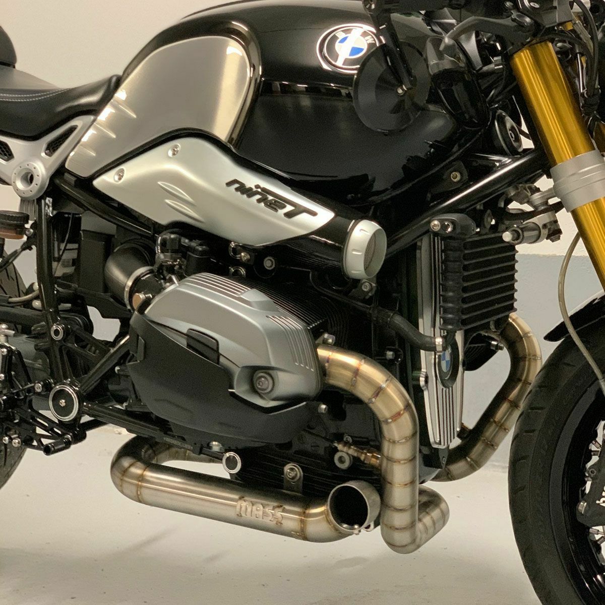 BMW RnineT 2in1 Come Back ステンレス フルエキゾーストマフラー マルチウェルド サテン(レーシング) MASS Exhaust｜モトパーツ　店