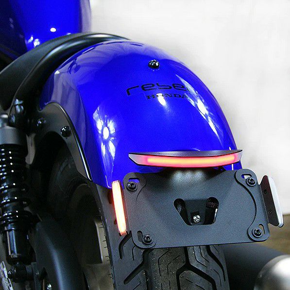 楽天市場】レブル250/300/500 ナンバー移設 ステー ブラックアーマー K 