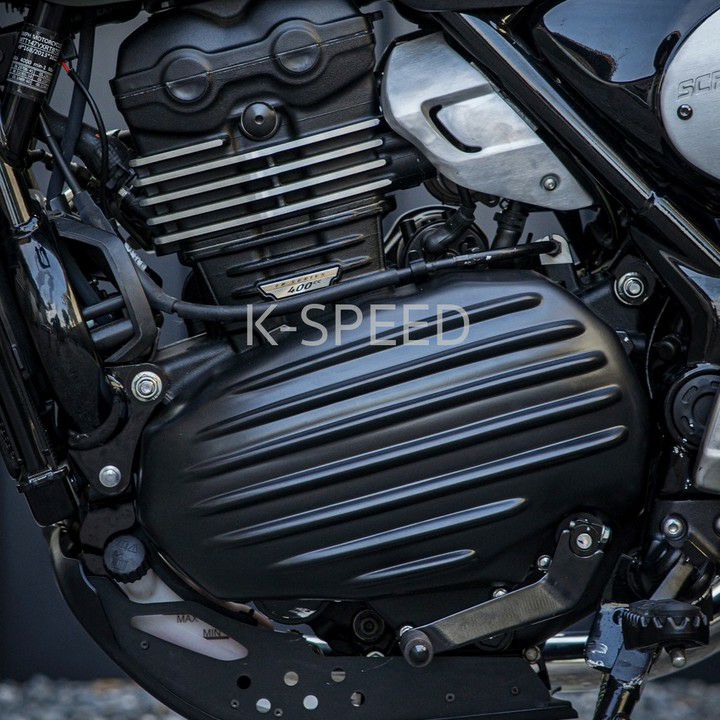 トライアンフ スクランブラー400X/スピード400 ブラックエンジンカバー K-SPEED