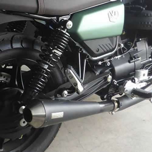 MOTO GUZZI(モトグッチ) V7 850 Tromb レトロ ステンレス スリップオンマフラー マットブラック MASS Exhaust
