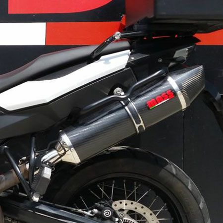 BMW F800GS オーバルカーボン スリップオンマフラー カーボンチップ(レーシング) MASS Exhaust｜モトパーツ　店