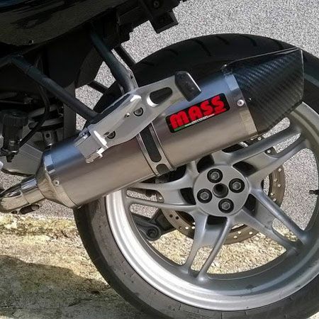 BMW R1150R/GS オーバルチタンマフラー+ステンレス触媒デリートキット MASS Exhaust｜モトパーツ　店