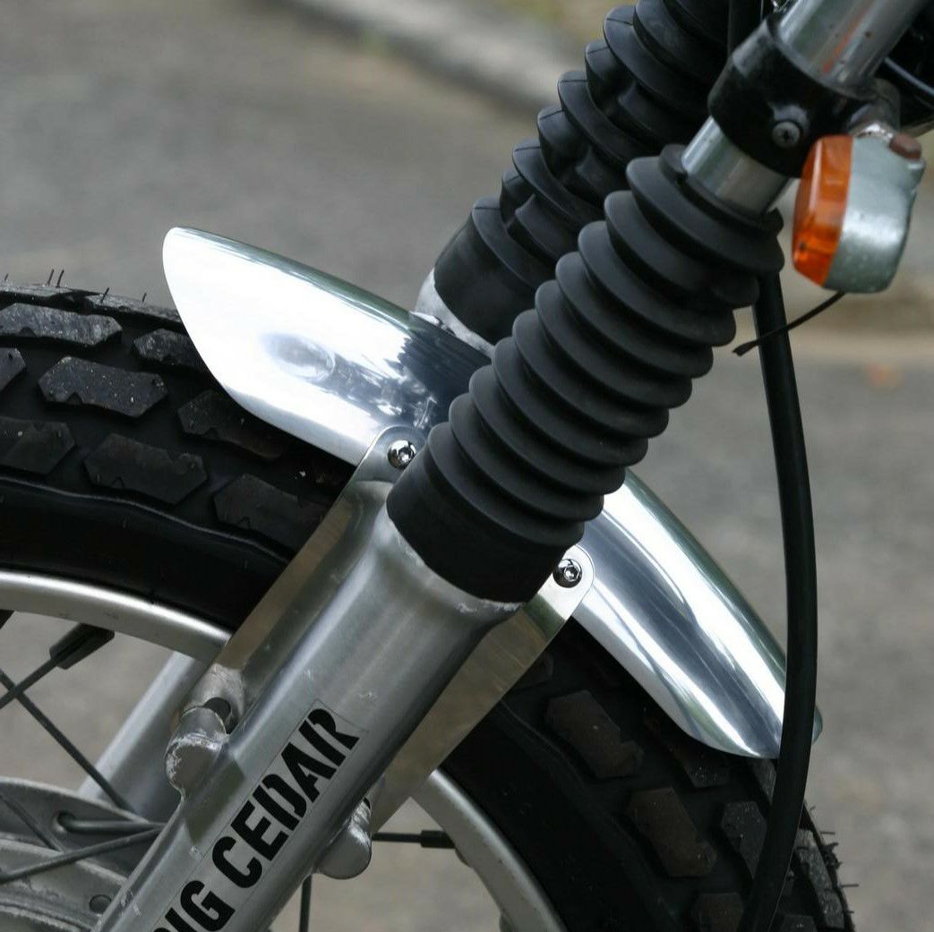 ヤマハ SR400用 アルミフロントフェンダー ベリーショート K180 用 BIGCEDAR