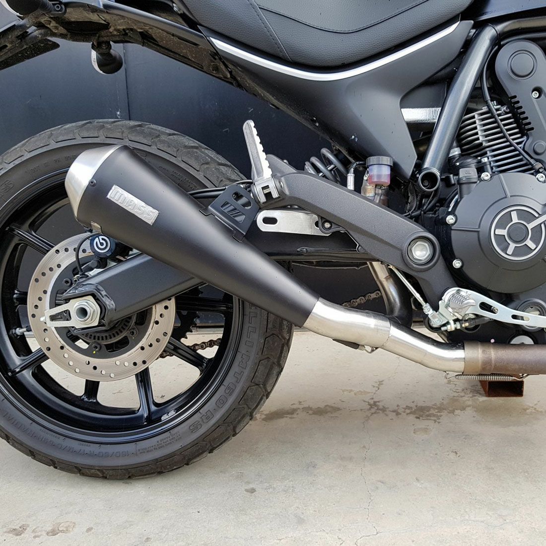 ドゥカティ スクランブラー400 Sixty2 EVO ステンレス スリップオンマフラー サテン MASS Exhaust
