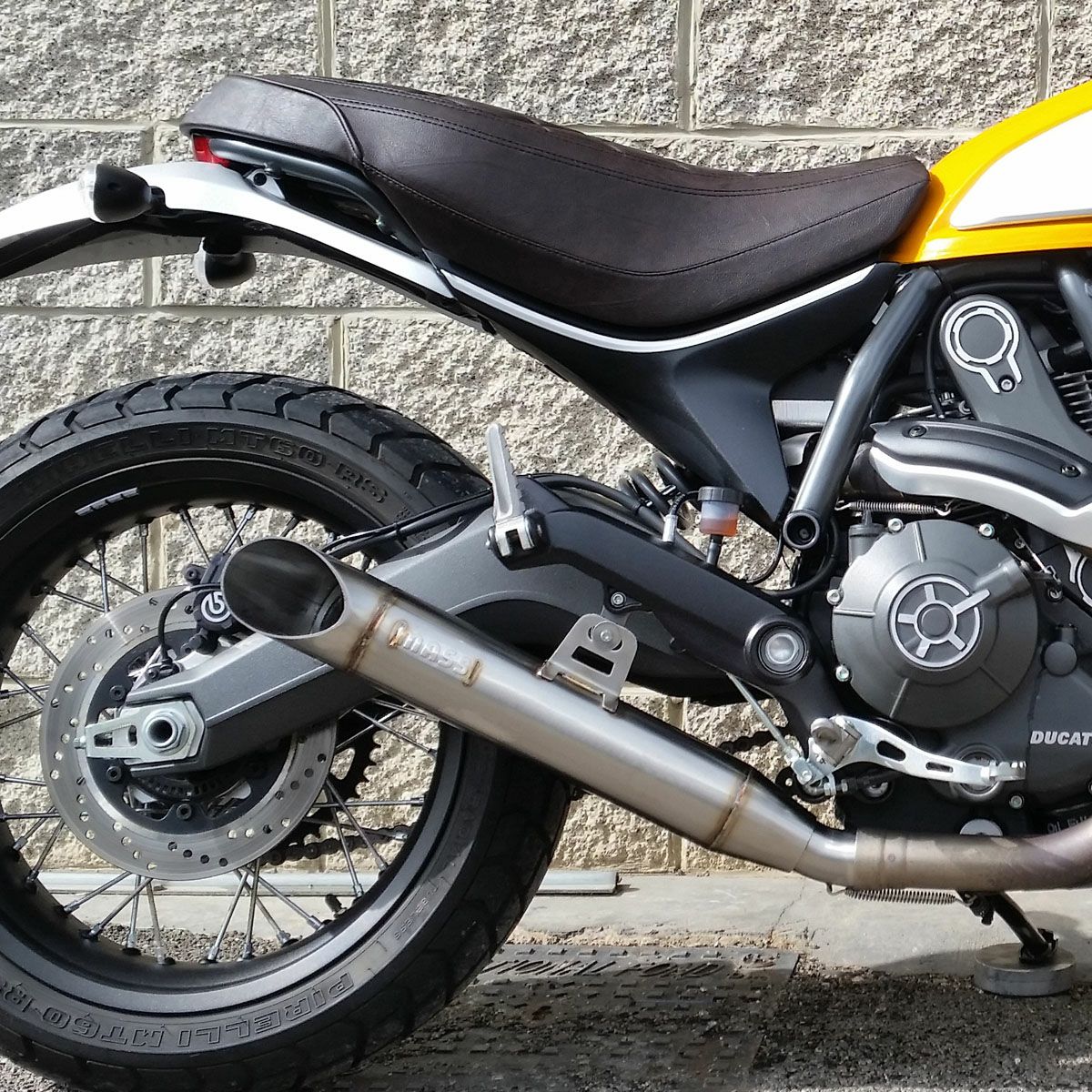 ドゥカティ スクランブラー800 ステンレス Hot Rod スリップオンマフラー(レーシング) MASS Exhaust