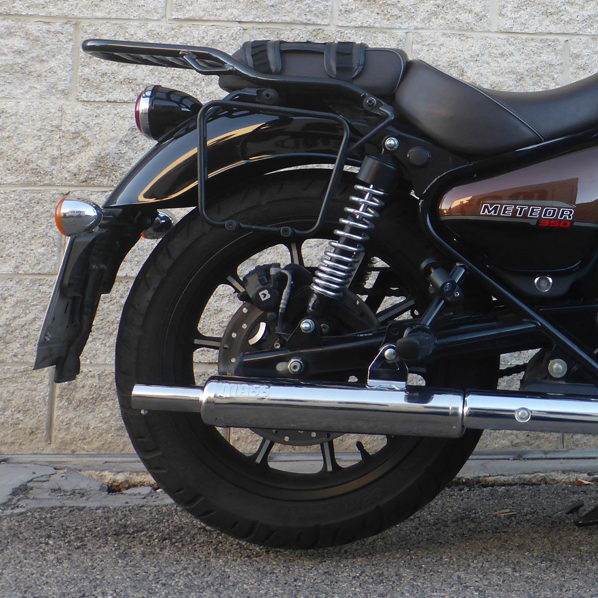 ロイヤルエンフィールド メテオ350 ステンレス スリップオンマフラー マットブラック MASS Exhaust|モトパーツ 店
