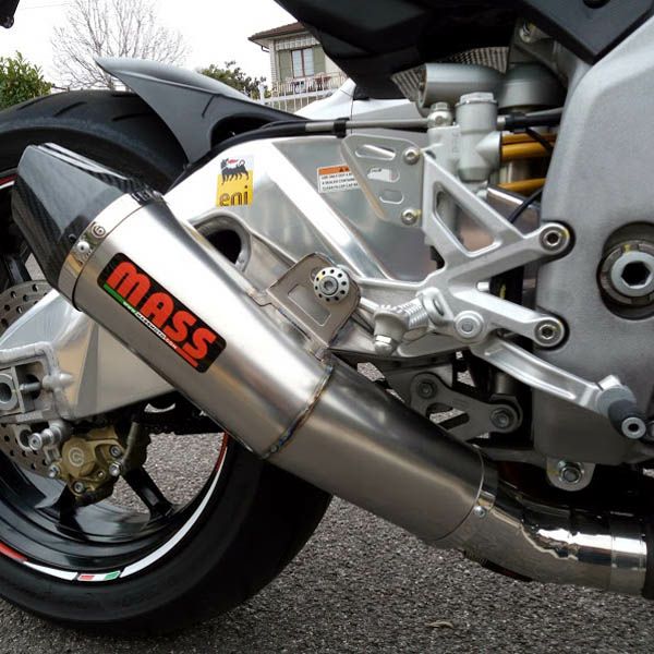 アプリリア RSV4 Tromb チタン Curve スリップオンマフラー カーボンチップ MASS Exhaust｜モトパーツ　店