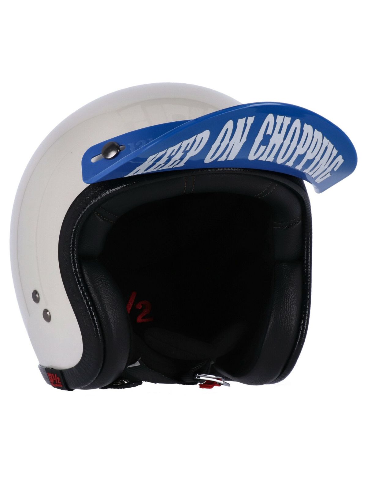 Hide 購入禁止 ヤールーヴィンテージ赤 バイザースモーク ヤールーヘルメット ヴィンテージカラーバイザーとシールド付き