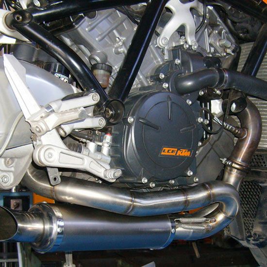 KTM 1190 RC8 R オーバルチタン 2in1 セミコンプリートマフラー(レーシング) オーバルチタンサイレンサー MASS Exhaust