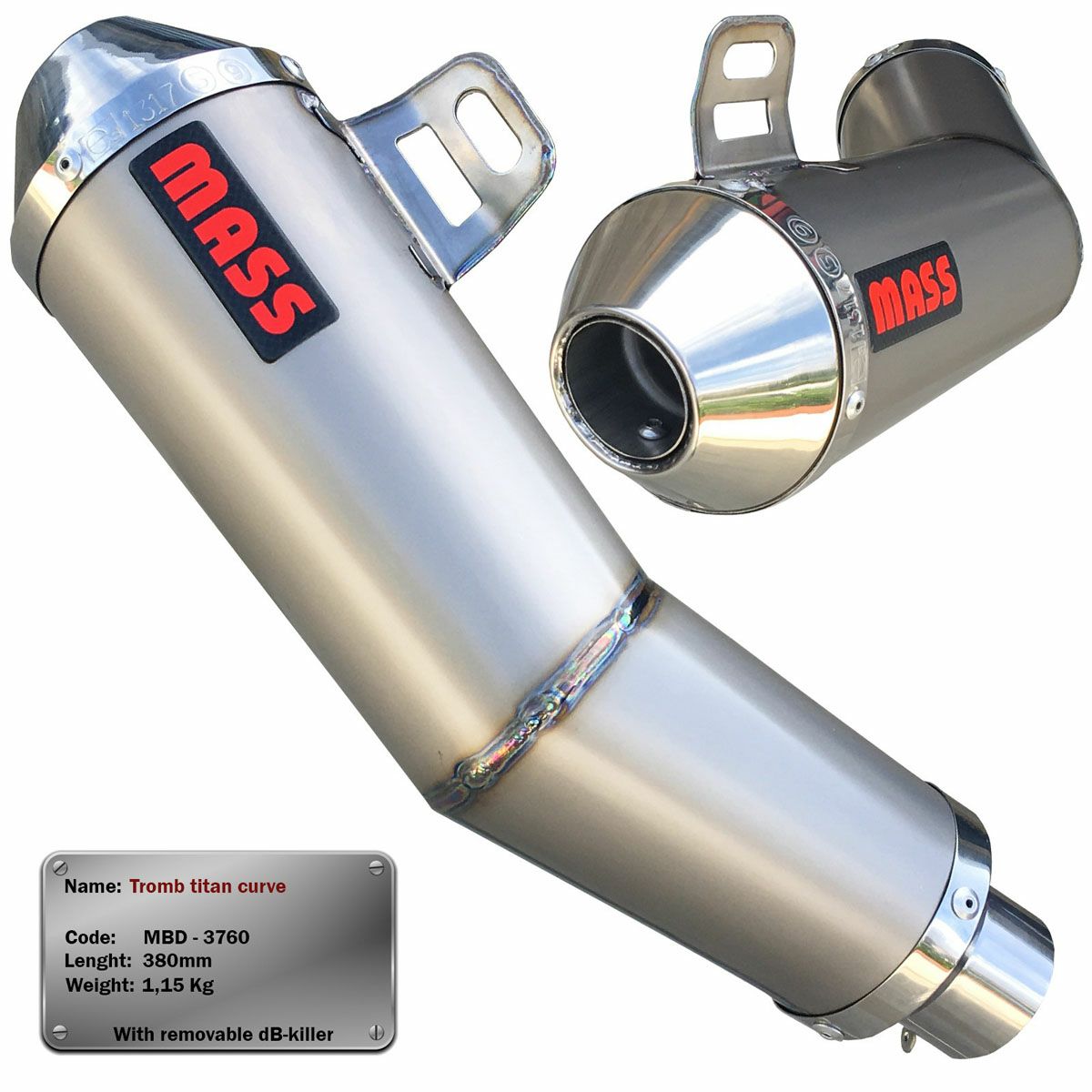 トライアンフ ストリートトリプルRS 17- Tromb チタン Curve スリップオンマフラー(レーシング) MASS Exhaust|モトパーツ 店