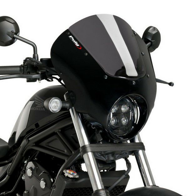 レブル250/500 20- フロントカウル フェアリング "ダークナイト" マットブラック/ダークスモークリーン プーチ｜モトパーツ　店