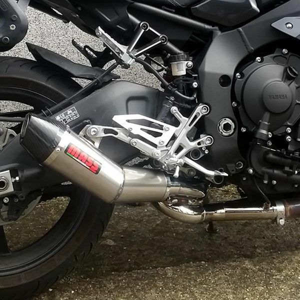 MT-10 Trombカーブチタンマフラー カーボンチップ+触媒デリートパイプ MASS Exhaust