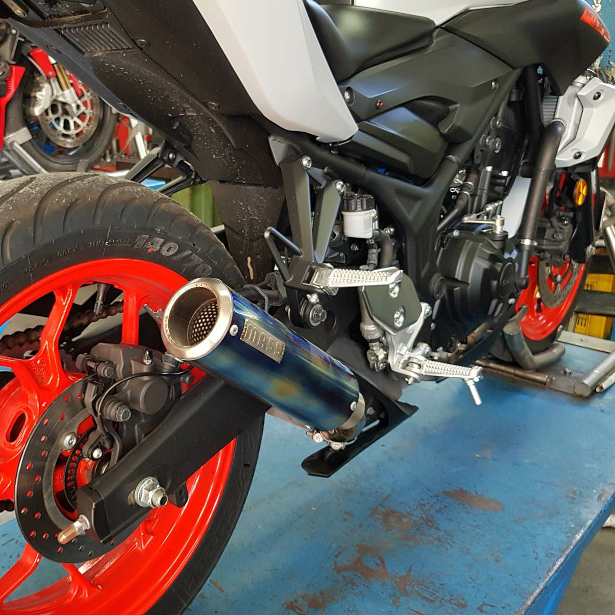 MT-03 15-20 M1 フレイムチタン スリップオンマフラー MASS Exhaust｜モトパーツ　店