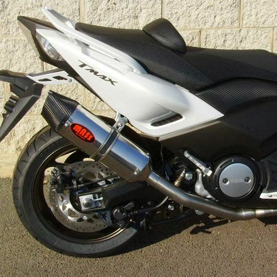 TMAX オーバルステンレス フルエキゾーストマフラー カーボンチップ MASS Exhaust