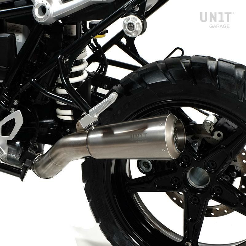 BMW RnineT Scrambler スリップオンマフラー ローパイプ フルチタン Eマーク付き UNIT GARAGE (ユニットガレージ)