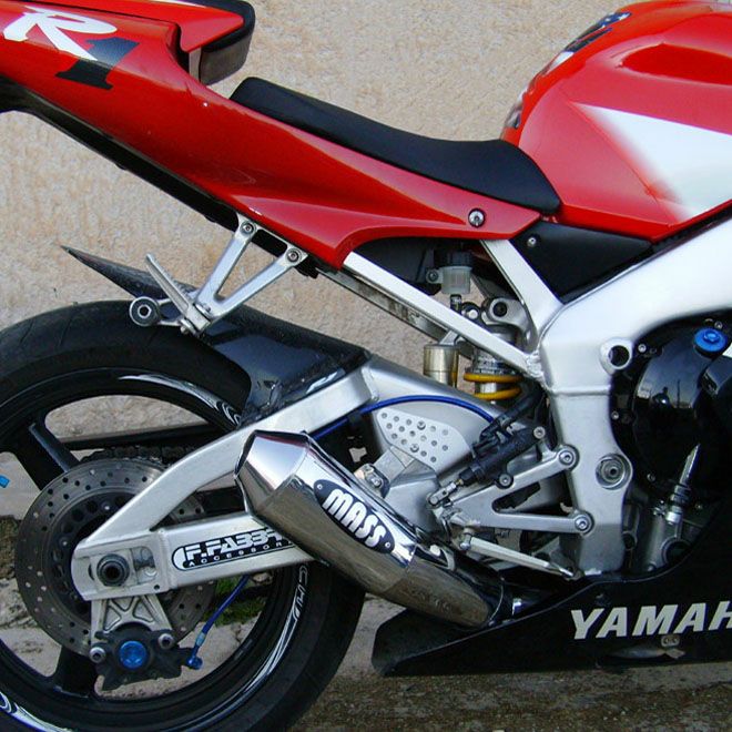 YZF-R1 98-01 Trombカーブステンレス スリップオンマフラー MASS Exhaust