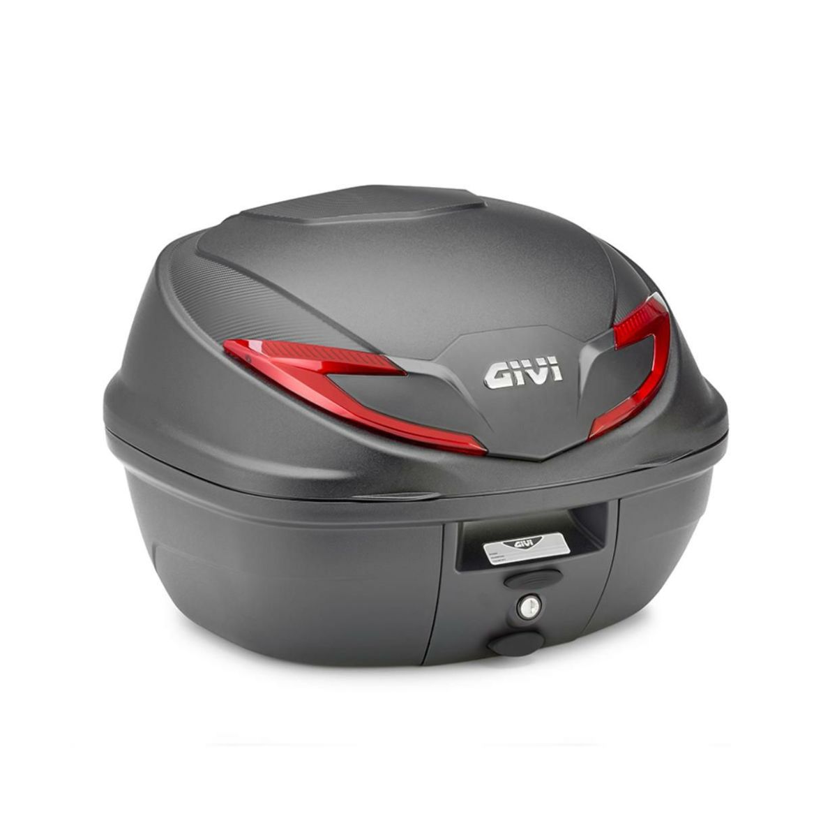 ジビ(GIVI) MONOLOCK 39L トップケース B360N2 ブラック/レッドリフレクター ユニバーサルベースプレート付|モトパーツ 店