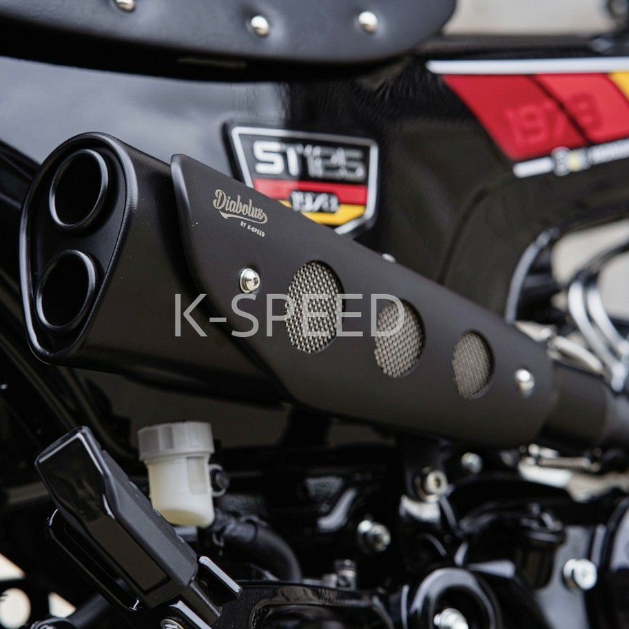 楽天市場】ホンダ ダックス125用レトロショートスクランブラーマフラー