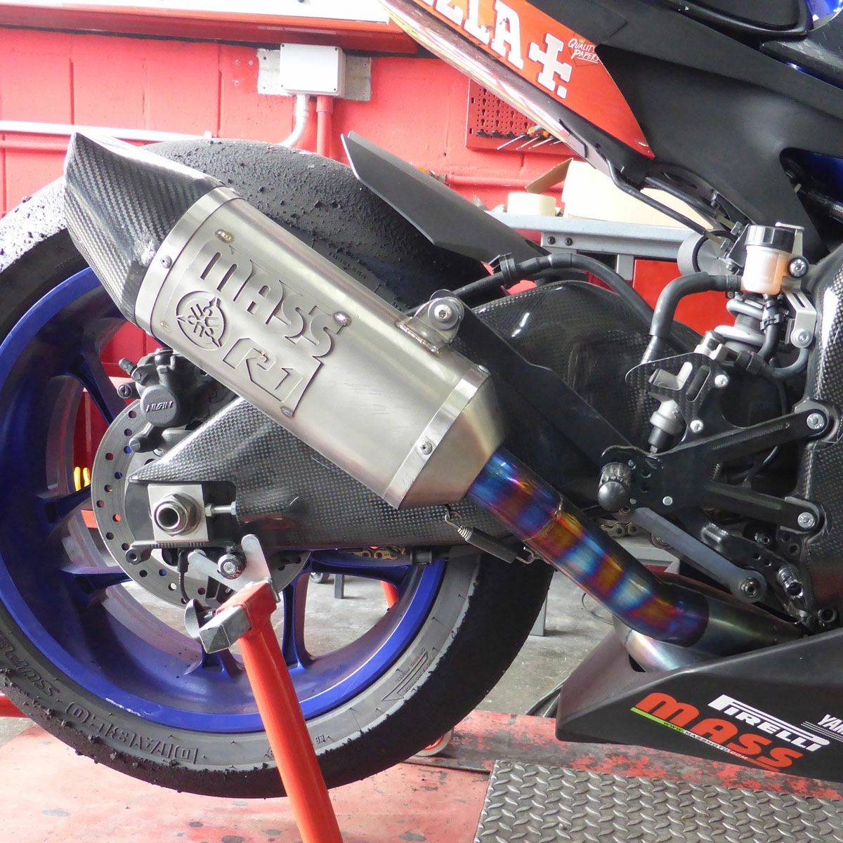 楽天市場】YZF-R1/-R1M 15-23 チタン/カーボン フルエキゾースト
