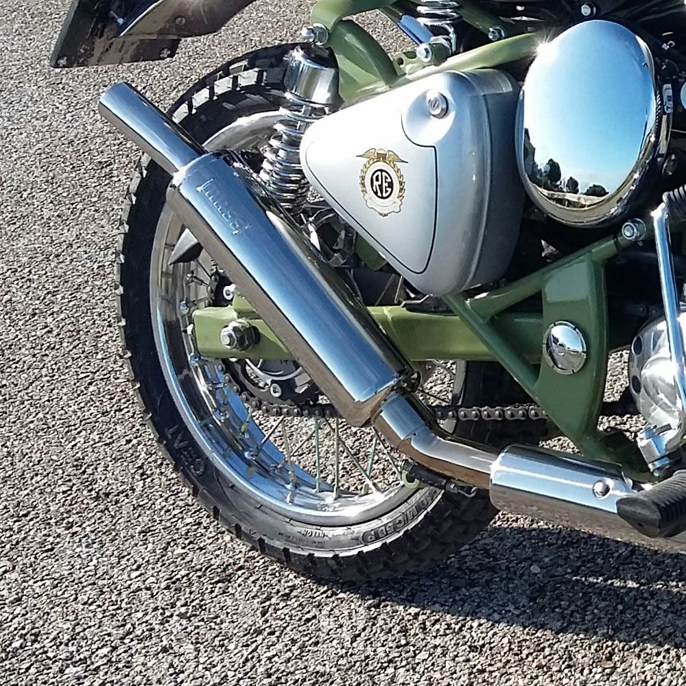 ロイヤルエンフィールド ブリットトライアルズ500 ボトルステンレス スリップオンマフラー MASS Exhaust|モトパーツ 店