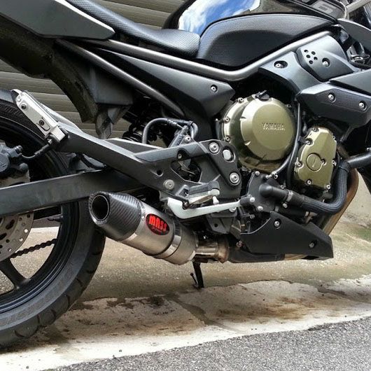 XJ6 GP1 チタン スリップオンマフラー カーボンチップ(レーシング) MASS Exhaust