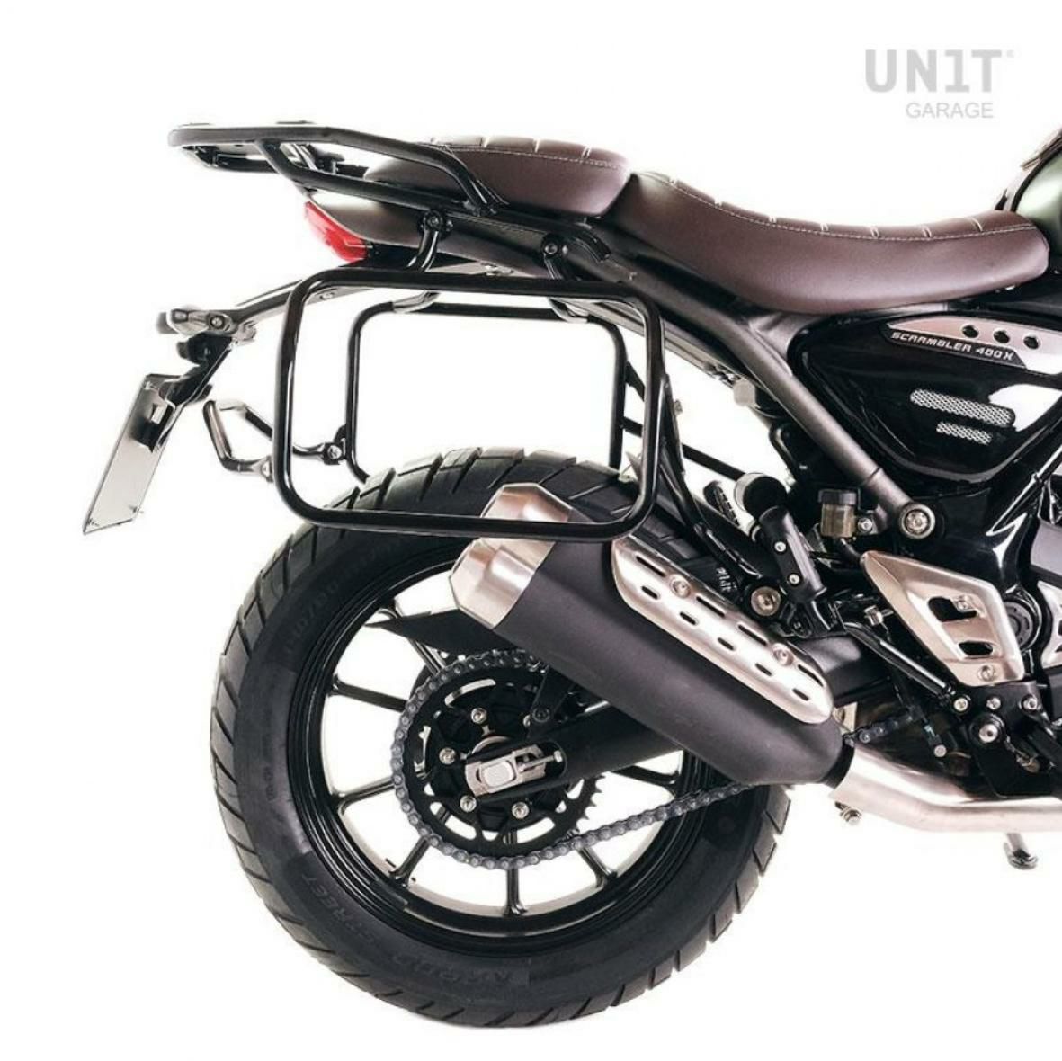 トライアンフ スピード400/スクランブラー400X アトラスアルミパーニアケース用サイドフレーム ブラック UNIT GARAGE 54,873円