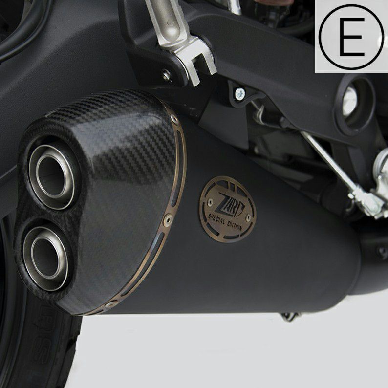 DUCATI スクランブラー800 17-20 スリップオンマフラー ブラック/カーボンエンド EURO4 ZARD｜モトパーツ　店