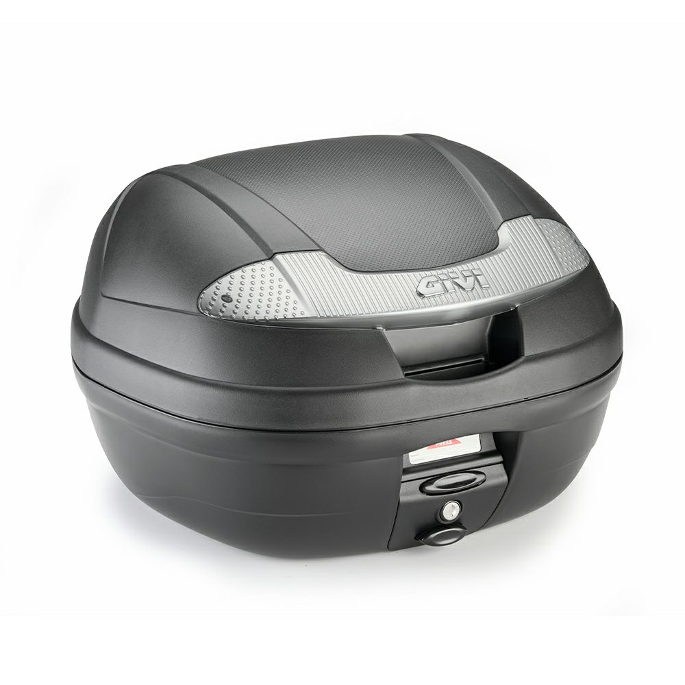 ジビ(GIVI) MONOLOCK 34L トップケース E340 ビジョン ブラック/シルバーリフレクター ユニバーサルベースプレート付|モトパーツ 店