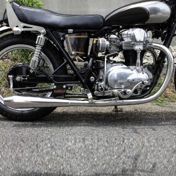 カワサキ W650/400 STDメガホン ミドル フルエキ LOW モーターロック