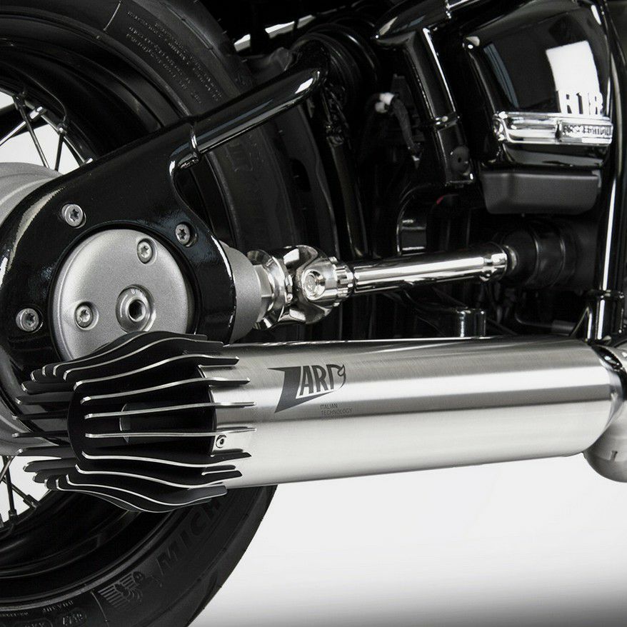 BMW R18 フルエキゾーストマフラー レース用 ステンレス サテン ZARD