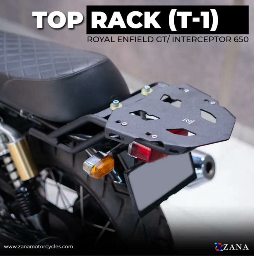 ロイヤルエンフィールド コンチネンタルGT/インターセプター 650 アルミプレート付リアラック T-1 ブラック ZANA Motorcycles 18,899円