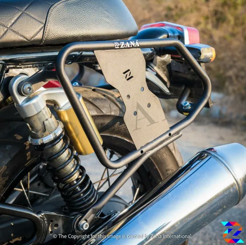 ロイヤルエンフィールド コンチネンタルGT/インターセプター 650 サドルバッグサポート A 補強入り スチール製 ブラック ZANA Motorcycles